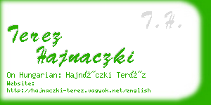 terez hajnaczki business card